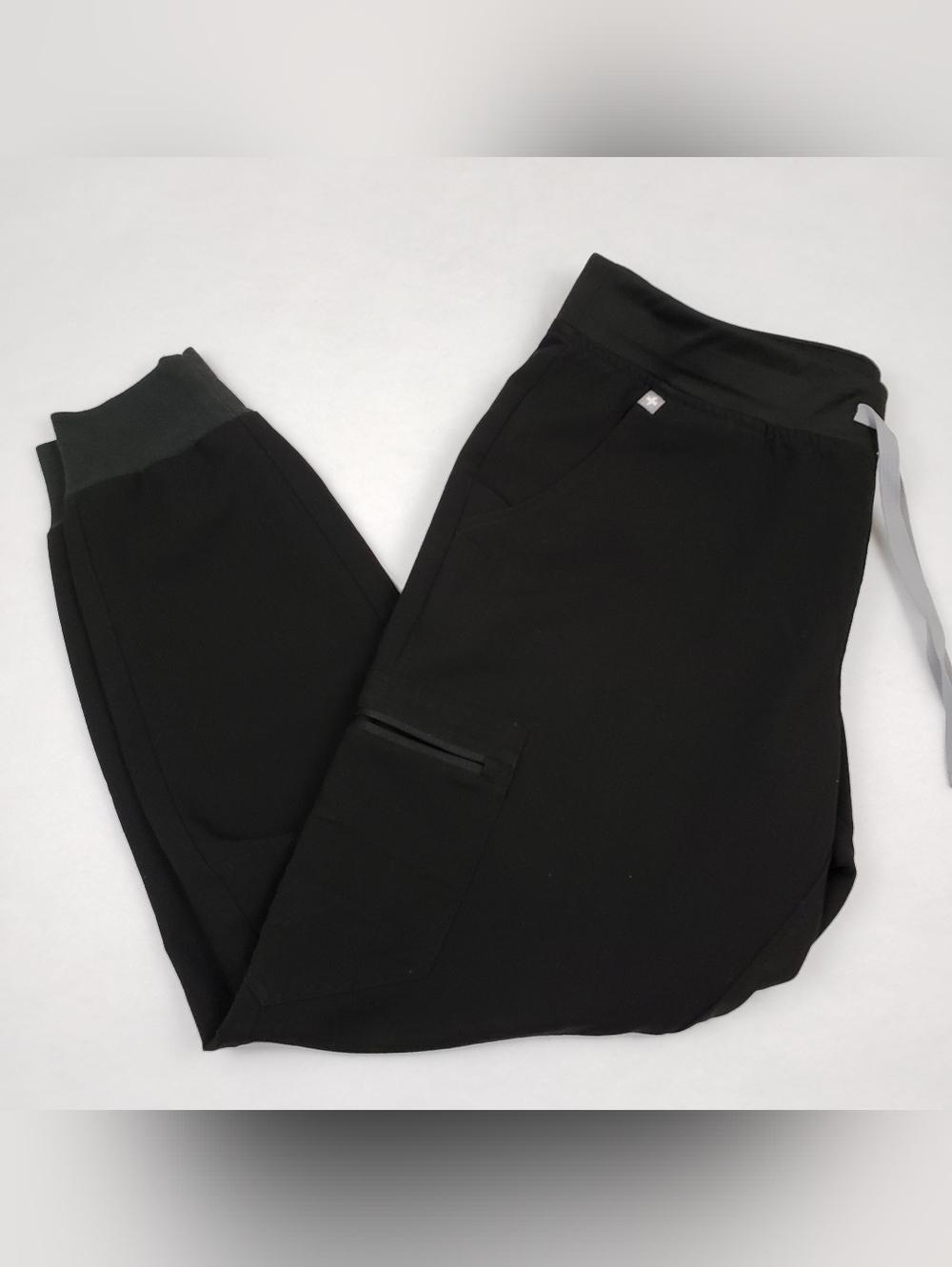 FIGS Technical Collection Jogger Scrubs Black Women's Size Large